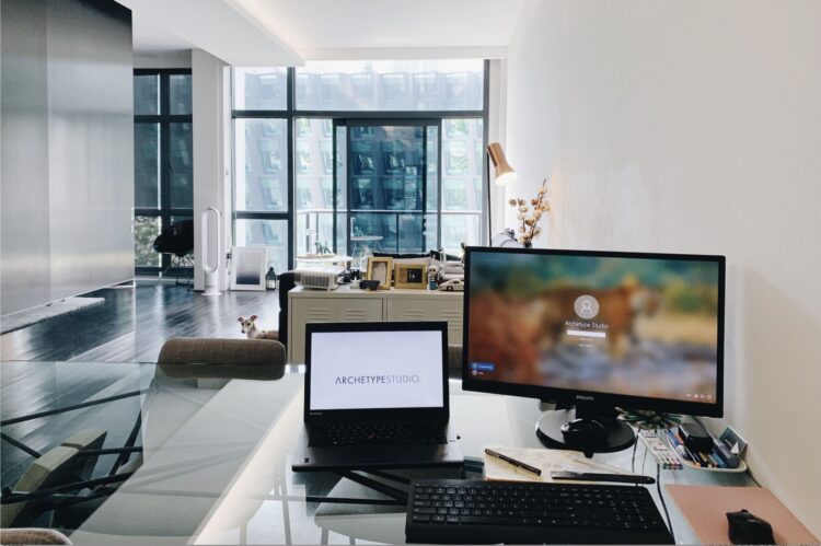 Home office concept – “wows” and woes see-saw