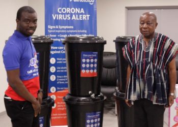 COVID-19: AirtelTigo donates 200 Veronica buckets to Ministry of Health to improve hygiene