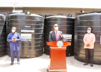 GCB donates water storage tanks to market centres across the country