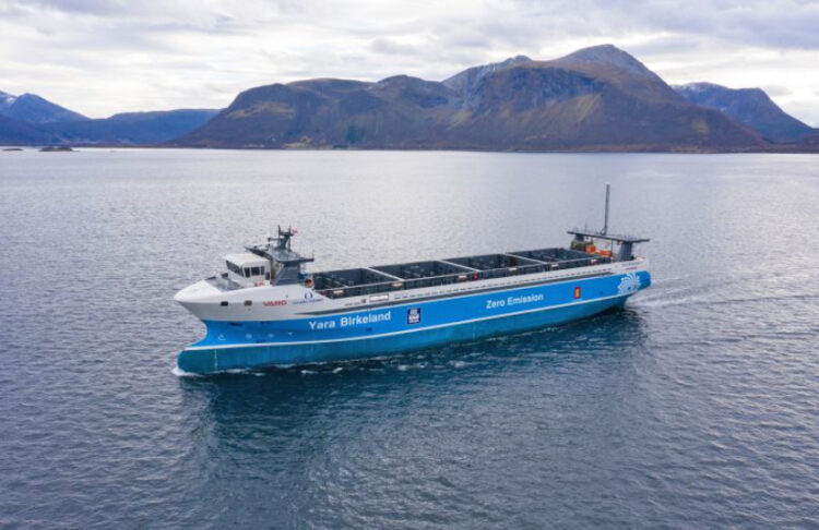 World’s 1st zero-emission container vessel, Yara Birkeland, delivered