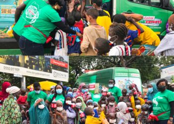 Lubricants Supplies Ghana spends time with street children