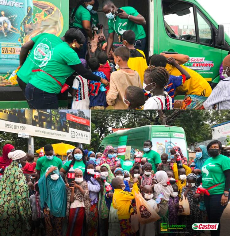 Lubricants Supplies Ghana spends time with street children