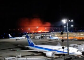 Japan Airlines jet bursts into flames after collision with earthquake relief plane at Tokyo Haneda airport